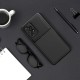 Forcell Noble Back Case priekš Samsung Galaxy A16 4G A165 / A16 5G A166 - Melns - mākslīgās ādas aizmugures apvalks ar iebūvētu metālsku plāksni / bampers-vāciņš
