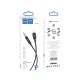 Hoco UPA19 Lightning to 3.5mm Male Stereo Aux Audio cable (length: 1M) - Melns - audio vads kabelis