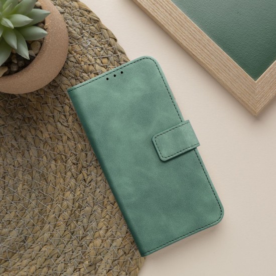 Forcell Tender Book Case priekš Samsung Galaxy A17 4G A175 / A17 5G A176 - Tumši Zaļš - sāniski atverams maciņš ar stendu / grāmatveida maks