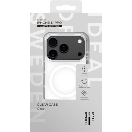 iDeal of Sweden Clear MagSafe Back Case priekš Apple iPhone 17 Pro - Clear - silikona aizmugures apvalks / bampers-vāciņš
