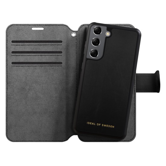 iDeal of Sweden STHML Wallet Case priekš Samsung Galaxy S21 G991 - Black - mākslīgās ādas sāniski atverams maciņš ar bamperu uz magnēta