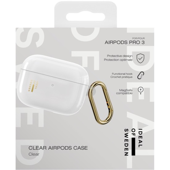 iDeal of Sweden Clear Case priekš Apple Airpods Pro 3 - Clear - plastikāta apvalks bezvadu austiņu lādēšanas ierīcei