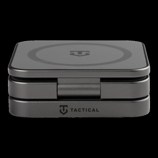 Tactical MagForce Savior 3in1 Wireless Charger 15W for Phone / Watch / Earphones - Pelēks - Universāls induktīvs bezvadu USB lādētājs paliktnis