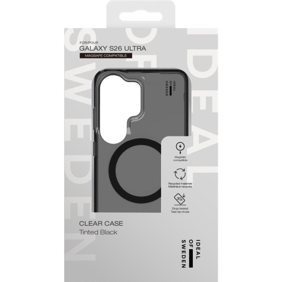 iDeal of Sweden Clear MagSafe Back Case priekš Samsung Galaxy S26 Ultra 5G - Tinted Black - silikona aizmugures apvalks / bampers-vāciņš