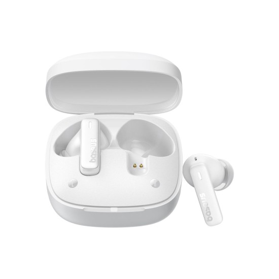 Baseus Bowie E19 Bluetooth 5.3 Wireless Headphones with Microphone - Baltas - Universālas Bezvadu Austiņas