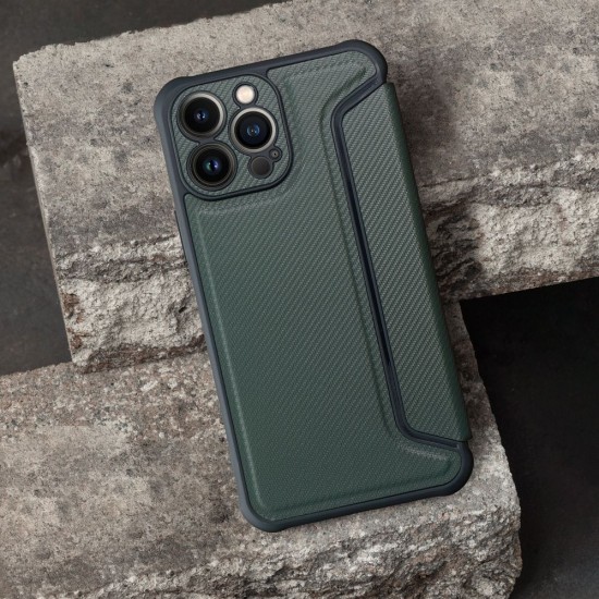 Razor Book Case priekš Samsung Galaxy A57 5G A576 - Tumši Zaļš - sāniski atverams maciņš / grāmatveida maks