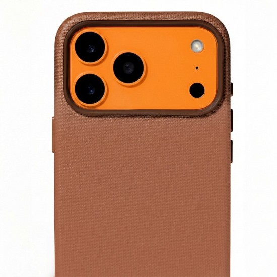 Etteri Elegant Mag Case with MagSafe priekš Apple iPhone 17 - Brūns - auduma aizmugures apvalks / bampers-vāciņš