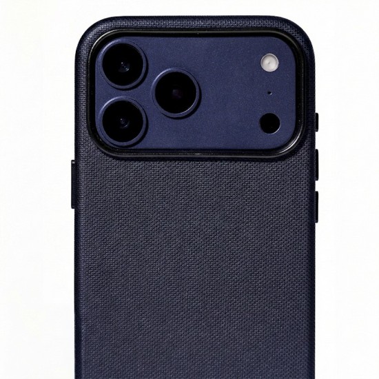 Etteri Elegant Mag Case with MagSafe priekš Apple iPhone 17 - Tumši Zils - auduma aizmugures apvalks / bampers-vāciņš