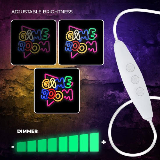 Forever Neolia Decorative Neon Plexi LED Light 40 x 30 x 2 cm (USB Plug) - Game Room - Dekoratīva neona LED lampa