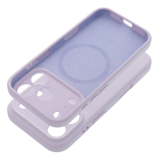 F-Protect Rubber Premium Back Case with MagSafe priekš Apple iPhone 17 Pro - Violets - silikona aizmugures apvalks / bampers-vāciņš