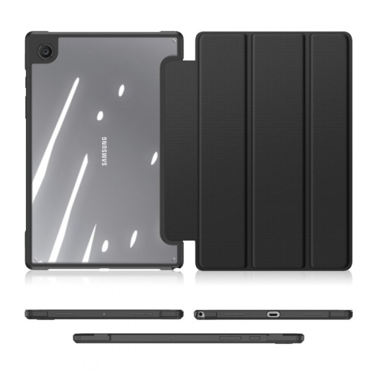 Dux Ducis Toby series priekš Samsung Galaxy Tab A11 Plus X230 / X236 / A9 Plus X210 / X215 / X216 - Melns - sāniski atverams maciņš ar magnētu un stendu