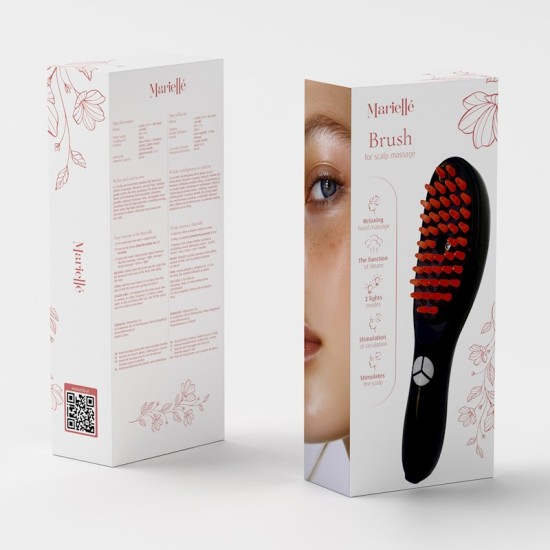 Marielle Head Massage Brush with Steam and Light - Galvas masāžas ierīce