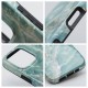 Forcell F-Protect Mirage Back Case with MagSafe priekš Apple iPhone 15 Pro - Green Marble - triecienizturīgs silikona-plastikāta aizmugures apvalks / bampers-vāciņš