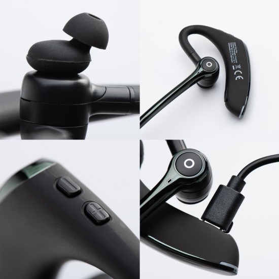 Forcell Orion Plus ENC / Multipoint / EDR / 170mah Universāla Bluetooth V6.0 bezvadu austiņa - Melna