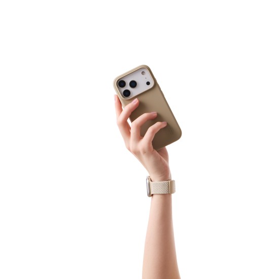 iDeal of Sweden Soft Braid Watch Band priekš Apple Watch 42 / 44 / 45 / 46mm / Ultra 49 mm - Perfect Beige - siksniņa (josta) priekš pulksteņiem