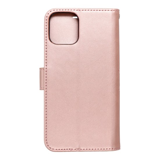 Forcell Mezzo Book Case priekš Samsung Galaxy A27 5G A276 - Rozā Zelts / Mandala - sāniski atverams maciņš ar stendu un auklu / grāmatveida maks