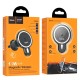 Hoco 15W Wireles QI Charger Air Vent Car Holder with MagSafe - Melns - Auto turētājs ventilācijas režģa ar iebūvētu bezvadu lādētāju