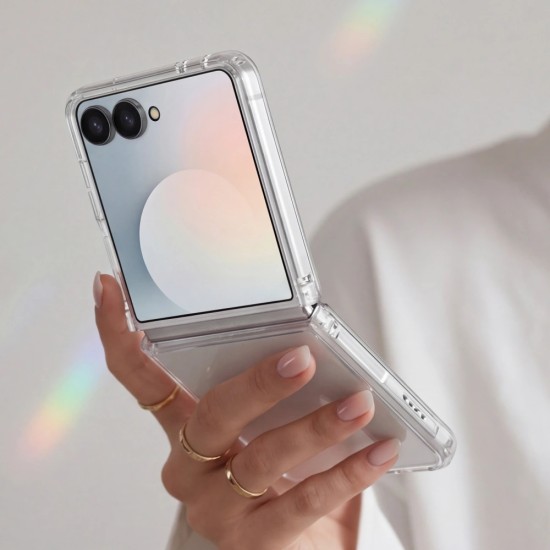 Tech-Protect FlexAir Hybrid Back Case priekš Samsung Galaxy Flip8 5G - Caurspīdīgs - triecienizturīgs silikona aizmugures apvalks / bampers-vāciņš