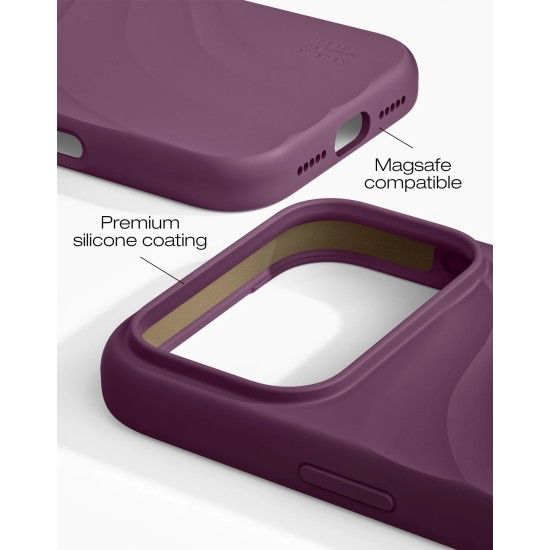 iDeal of Sweden Soft Swirl Silicone MagSafe Back Case priekš Apple iPhone 17 Pro Max / 18 Pro Max - Velvet Plum - silikona aizmugures apvalks / bampers-vāciņš