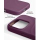 iDeal of Sweden Soft Swirl Silicone MagSafe Back Case priekš Apple iPhone 16 Pro - Velvet Plum - silikona aizmugures apvalks / bampers-vāciņš