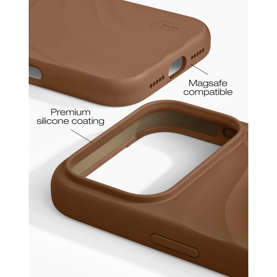 iDeal of Sweden Soft Swirl Silicone MagSafe Back Case priekš Apple iPhone 17 Pro Max / 18 Pro Max - Salted Caramel - silikona aizmugures apvalks / bampers-vāciņš