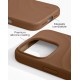 iDeal of Sweden Soft Swirl Silicone MagSafe Back Case priekš Apple iPhone 16 Pro - Salted Caramel - silikona aizmugures apvalks / bampers-vāciņš