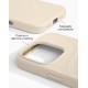 iDeal of Sweden Soft Swirl Silicone MagSafe Back Case priekš Apple iPhone 16 Pro - Cloud Dancer - silikona aizmugures apvalks / bampers-vāciņš