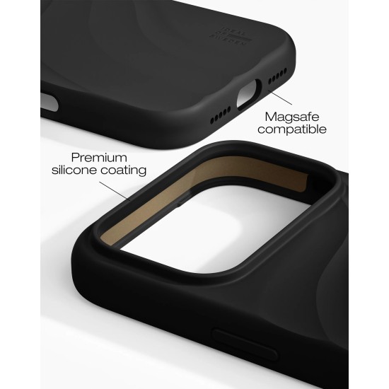 iDeal of Sweden Soft Swirl Silicone MagSafe Back Case priekš Apple iPhone 17 Pro / 18 Pro - Velvet Black - silikona aizmugures apvalks / bampers-vāciņš