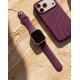 iDeal of Sweden Soft Swirl Silicone S-M Watch Band priekš Apple Watch 42 / 44 / 45 / 46mm / Ultra 49 mm - Velvet Plum - silikona siksniņa (josta) priekš pulksteņiem