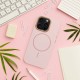 Frame MagSafe Back Case priekš Apple iPhone 12 / 12 Pro - Rozā - matēts silikona aizmugures apvalks / bampers-vāciņš