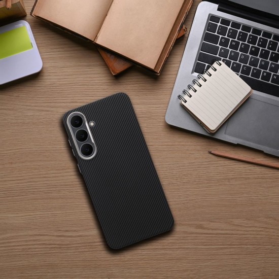 Kevlar MagSafe Back Case для Samsung Galaxy S26 FE 5G S741 - Чёрный - пластиковая накладка / бампер-крышка