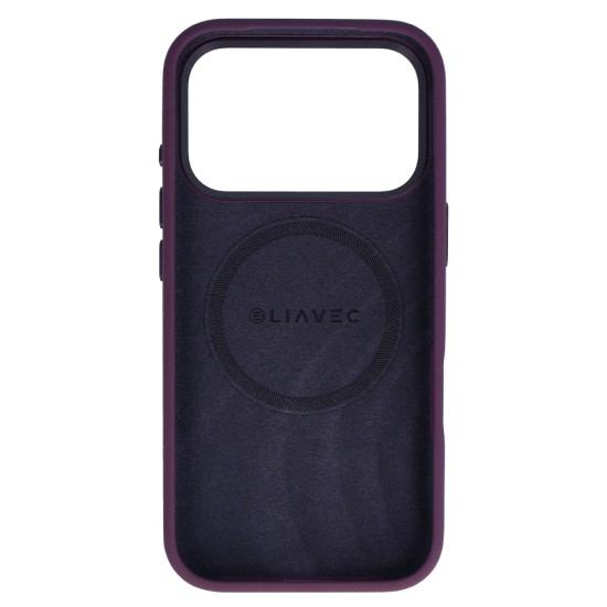 Liavec Silky Metal Camera Frame Back Case with MagSafe priekš Apple iPhone 17 Pro Max / 18 Pro Max - Violets - matēts silikona aizmugures apvalks
