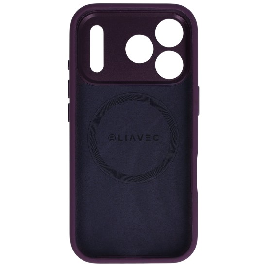 Liavec Silky Shield Camera Protect Back Case with MagSafe для Apple iPhone 17 Pro Max / 18 Pro Max - Фиолетовый - матовая силиконовая накладка / бампер
