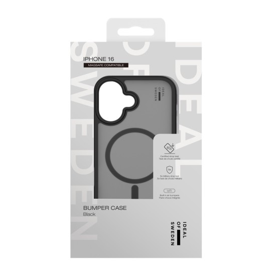 iDeal of Sweden Bumper MagSafe Back Case priekš Apple iPhone 17 - Black - silikona-plastikāta aizmugures apvalks / bampers-vāciņš