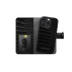 iDeal of Sweden Magnet Wallet+ Case with MagSafe priekš Apple iPhone 17 Pro / 18 Pro - Black Croco - mākslīgās ādas sāniski atverams maciņš ar bamperu uz magnēta