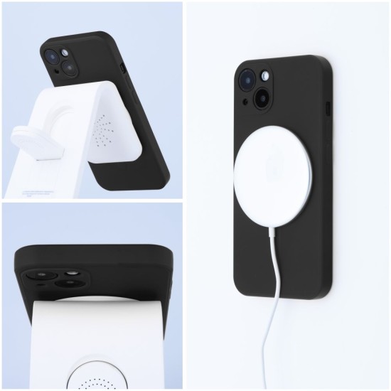 Silicone MagSafe Back Case priekš Apple iPhone 11 - Melns - silikona aizmugures apvalks / bampers-vāciņš