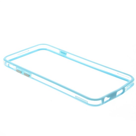 PC TPU Hybrid Bumper Case priekš Apple iPhone 6s 6 4.7 inch - Gaiši Zils - silikona / plastmasas sānu apvalks bampers
