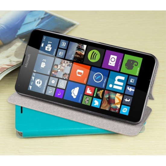 Mofi New Rui priekš Microsoft Lumia 540 - Tirkīzs - sāniski atverams maciņš ar stendu (ādas maks, grāmatiņa, leather book wallet case cover stand)