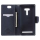 MERCURY GOOSPERY Wallet Leather Case for Asus Zenfone Selfie ZD551KL - Cyan - sāniski atverams maciņš ar stendu (ādas maks, grāmatiņa, leather book wallet case cover stand)