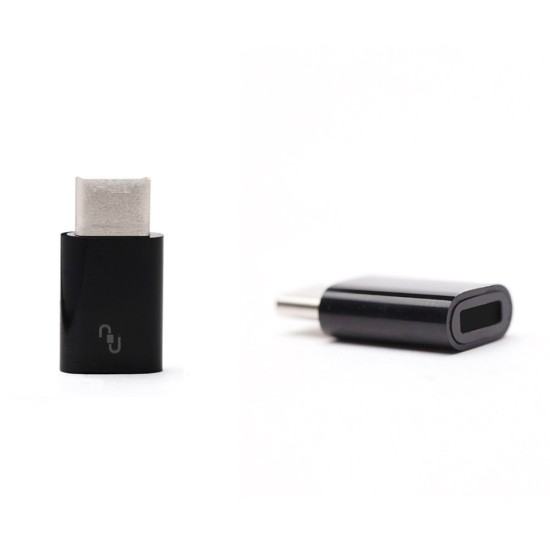 Xiaomi USB Type C to Micro USB 2.0 Converter Adapter - Black - adapteris