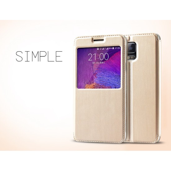 Kalaideng Sun series priekš Samsung Galaxy Note 5 N920 - Melns - sāniski atverams maciņš ar lodziņu un stendu (ādas maks, grāmatiņa, leather book wallet case cover stand)