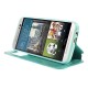 RoarKorea Noble View HTC One A9 - Tirkīzs - sāniski atverams maciņš ar stendu un lodziņu (ādas maks, grāmatiņa, leather book wallet case cover stand)