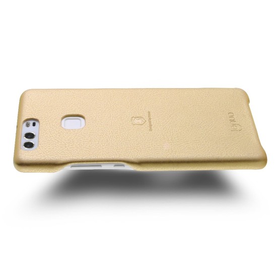 LENUO Music Case II Leather Coated PC Cover for Huawei P9 Plus - Gold - ādas aizmugures apvalks (bampers, vāciņš, leather cover, bumper)