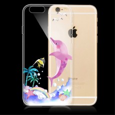 PEPKOO Chic Relief Crystal TPU Cover priekš Apple iPhone 6 Plus / 6S Plus 5.5-inch - Dolphin in the Ocean - silikona apvalks (bampers, vāciņš, slim TPU silicone case cover, bumper)
