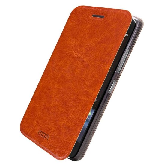 Mofi New Rui priekš HTC One A9 - Brūns - sāniski atverams maciņš ar stendu (ādas maks, grāmatiņa, leather book wallet case cover stand)
