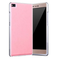 Mofi Aluminium alloy back case priekš Huawei P8 - Rozā - alumīnija / ādas aizmugures apvalks (bampers, vāciņš, slim cover, bumper)