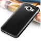 Mofi Aluminium alloy back case priekš Samsung Galaxy J7 J700 - Melns - alumīnija / ādas aizmugures apvalks (bampers, vāciņš, slim cover, bumper)