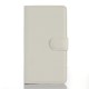 Litchi Leather Flip Case with Credit Card Holder for LG Zero H650E - White - sāniski atverams maciņš ar stendu (ādas maks, grāmatiņa, leather book wallet case cover stand)