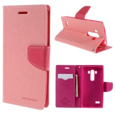 MERCURY GOOSPERY PU Leather Wallet Cover for LG G4 Beat / G4S H735 - Pink - sāniski atverams maciņš ar stendu (ādas maks, grāmatiņa, leather book wallet case cover stand)