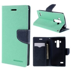 MERCURY GOOSPERY PU Leather Wallet Cover for LG G4 Beat / G4S H735 - Cyan - sāniski atverams maciņš ar stendu (ādas maks, grāmatiņa, leather book wallet case cover stand)
